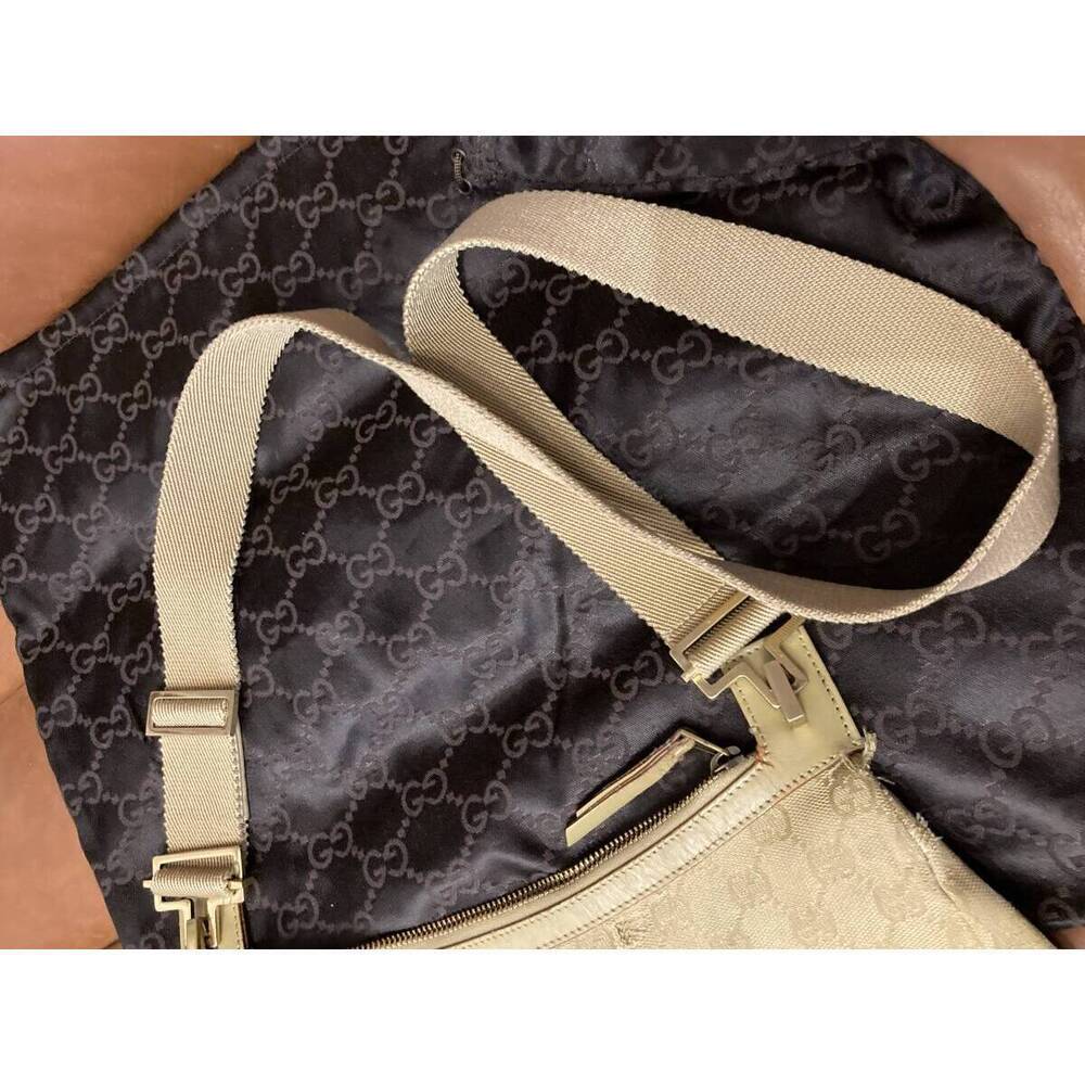 GUCCI GG Canvas Shoulder Bag Khaki Green - Picture 9 of 10